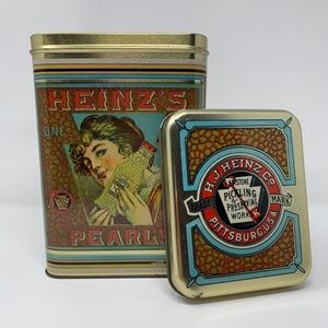 Vintage Heinz's Pearls Advertising Tin Container